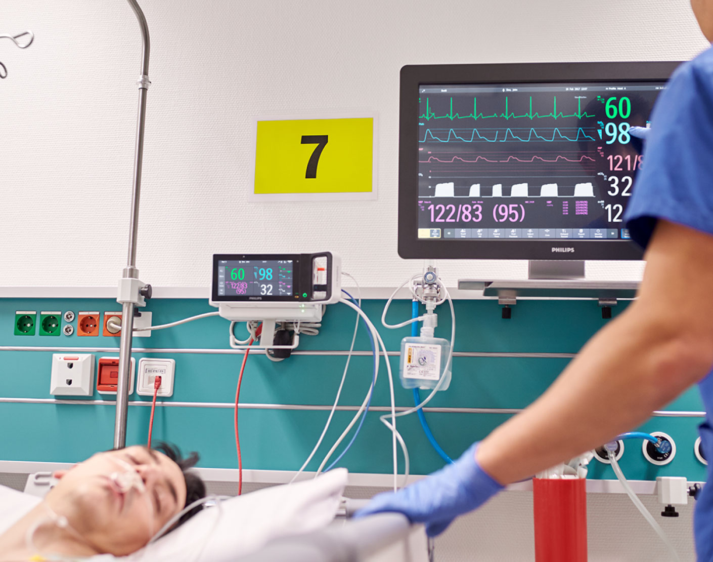 Healthcare profession patient and screen