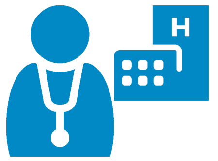 Medicinos specialisto piktograma