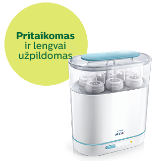 Pritaikomas „Philips Avent“ elektrinis garų sterilizatorius