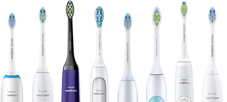 „Philips Sonicare“ elektrinis dantu sepetelis asortimentas