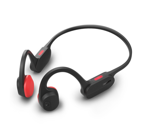 „Philips“ A5608 vandeniui atsparios, ausų neuždengiančios, belaidės sportinės ausinės