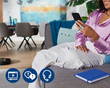 Moteris nustato „Philips“ robotą naudodama programėlę „HomeRun“