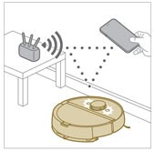 robotų prijungimas, programėlė „HomeRun“