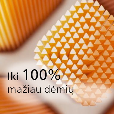 Iki 100% mažiau dėmių